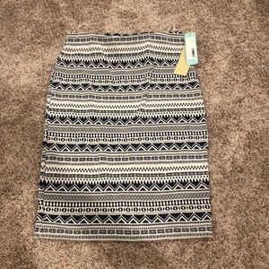 Blue and white  pencil skirt